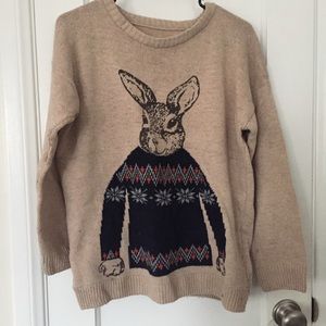 Cute rabbit winter sweater